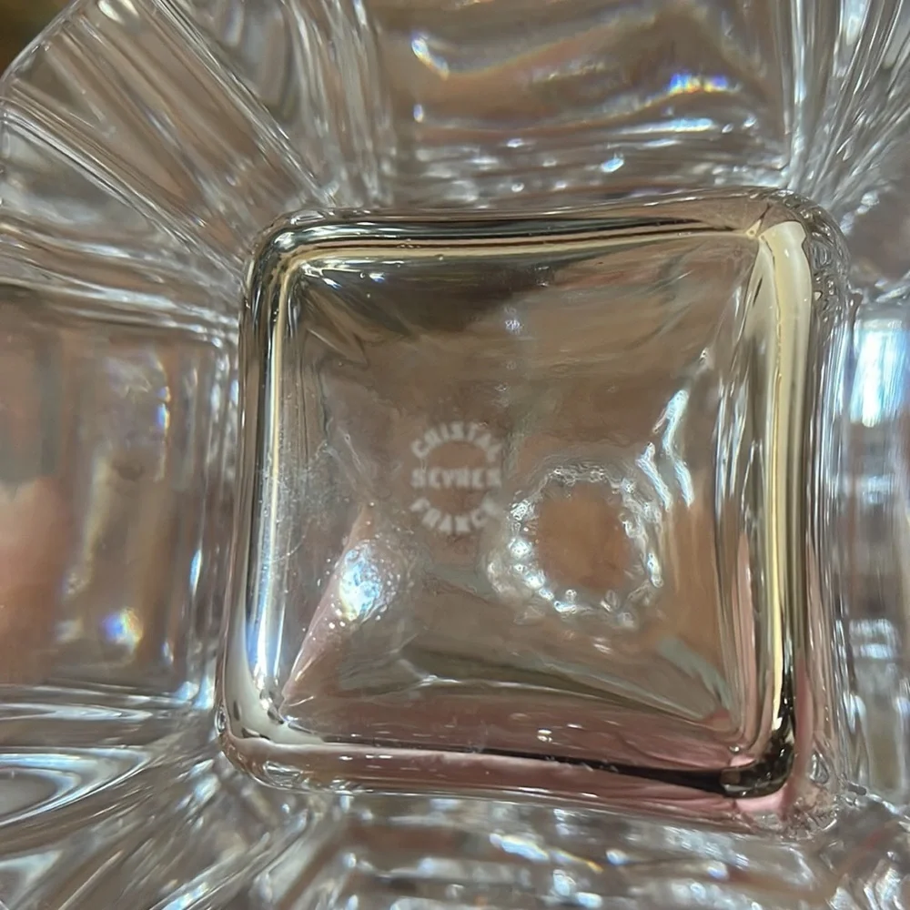 Vtg MCM Cristal de Sevres France Crystal Keos Cordial Decanter w/ Stopper